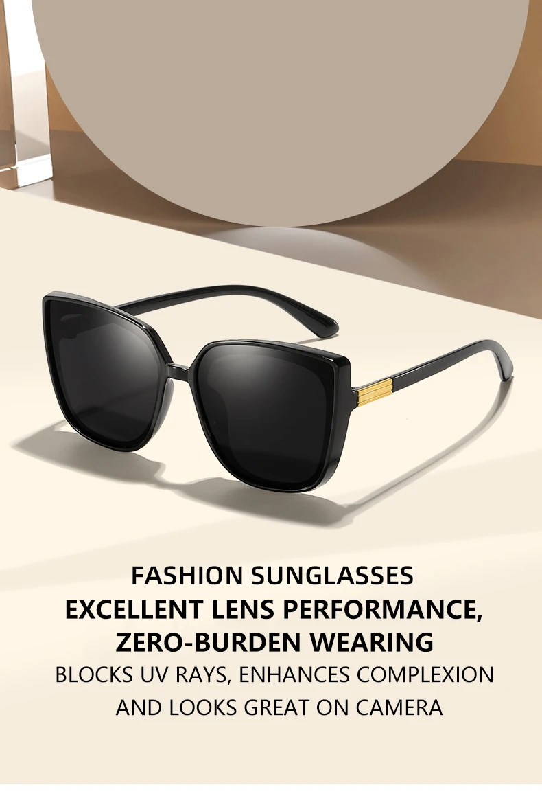 Vielseitige Hochwertige Übergroße Sonnenbrille Unisex Täglicher Arbeitsweg Sonnenschutz UV-Schutz Brille 1180 – Detail 2