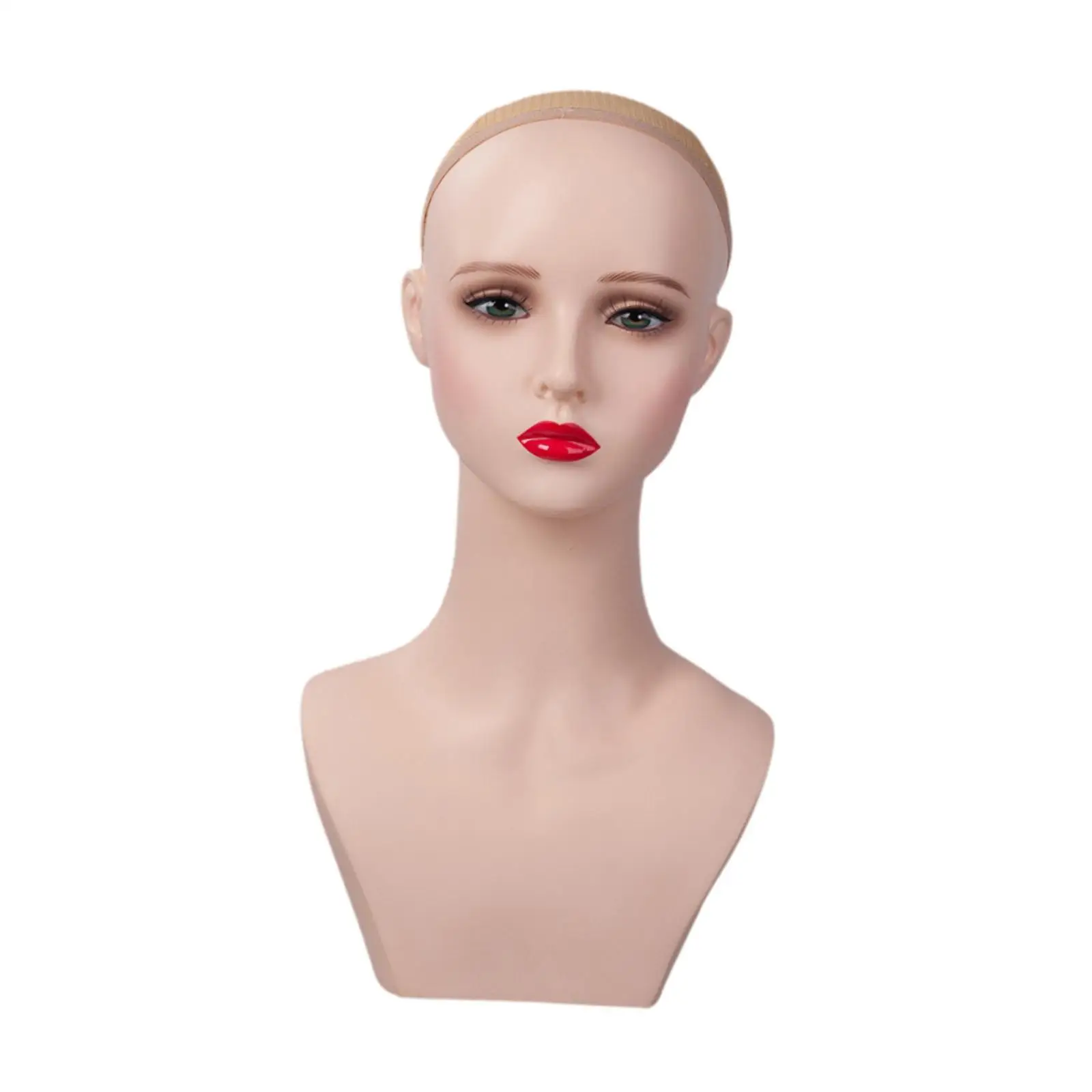 Female Bald Mannequin Head Training Head for Making Hat Hair Styling