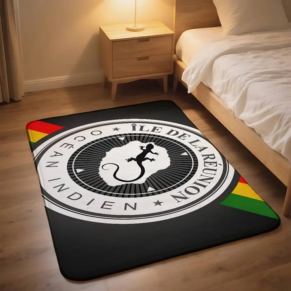 974 جزيرة ريونيون الكلمة حصيرة الحمام ماصة حصيرة بسيطة باب الأوساخ مقاومة حصيرة المنزل المطبخ حصيرة القدم حصيرة دخول حصيرة #6