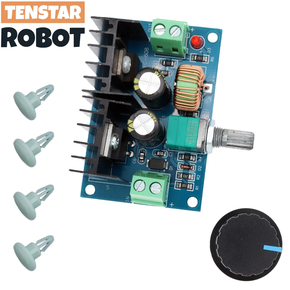 XH-M401 Max 8A 200W DC-DC Step Down Buck Converter Power Supply XL4016 PWM Adjustable 4-40V To 1.25-36V Step-Down Board Module