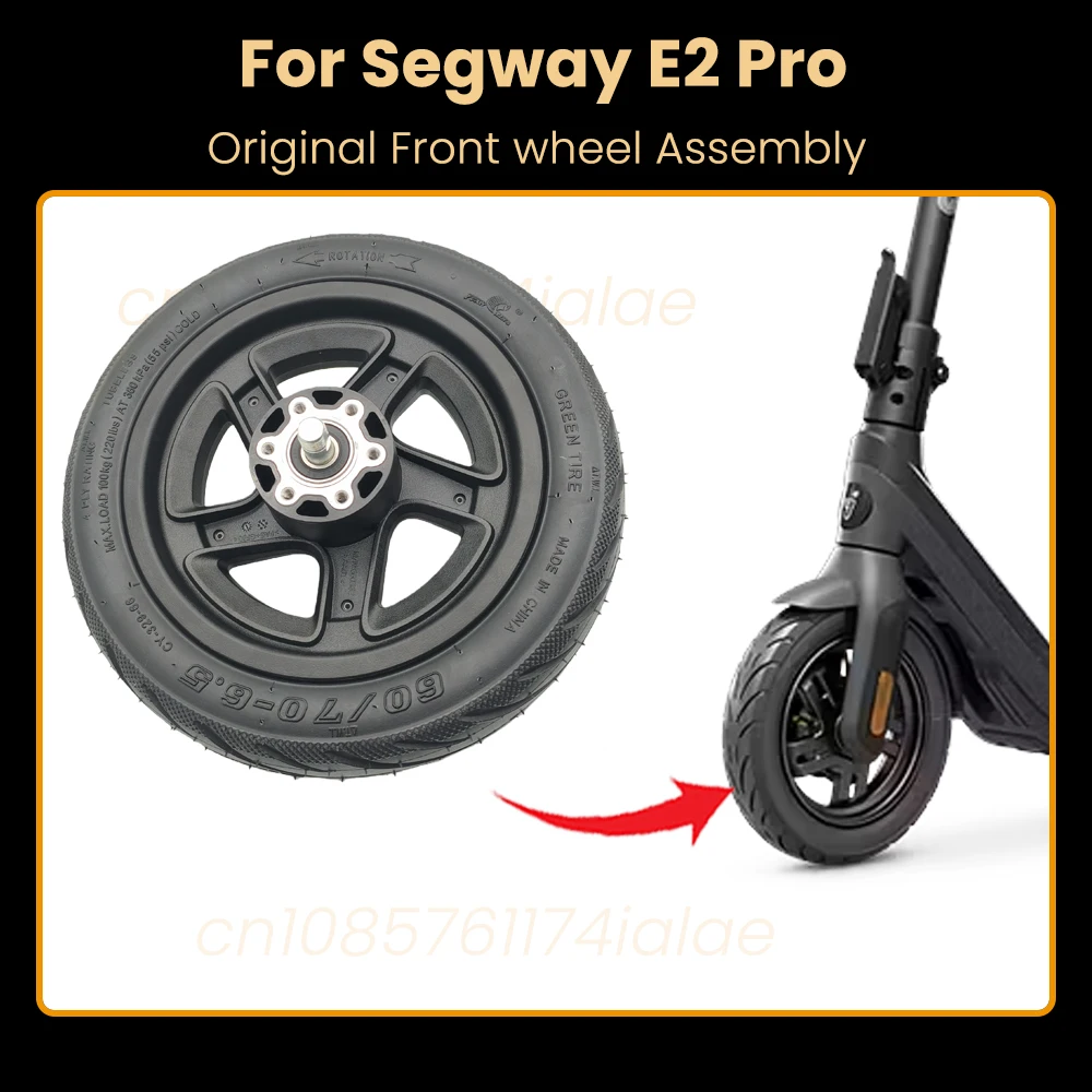 

Original 60/70-6.5 Front Wheel Assembly For Segway Ninebot E2 Pro Electric Scooter Aluminum Alloy Wheel Hub Vacuum Tire Parts