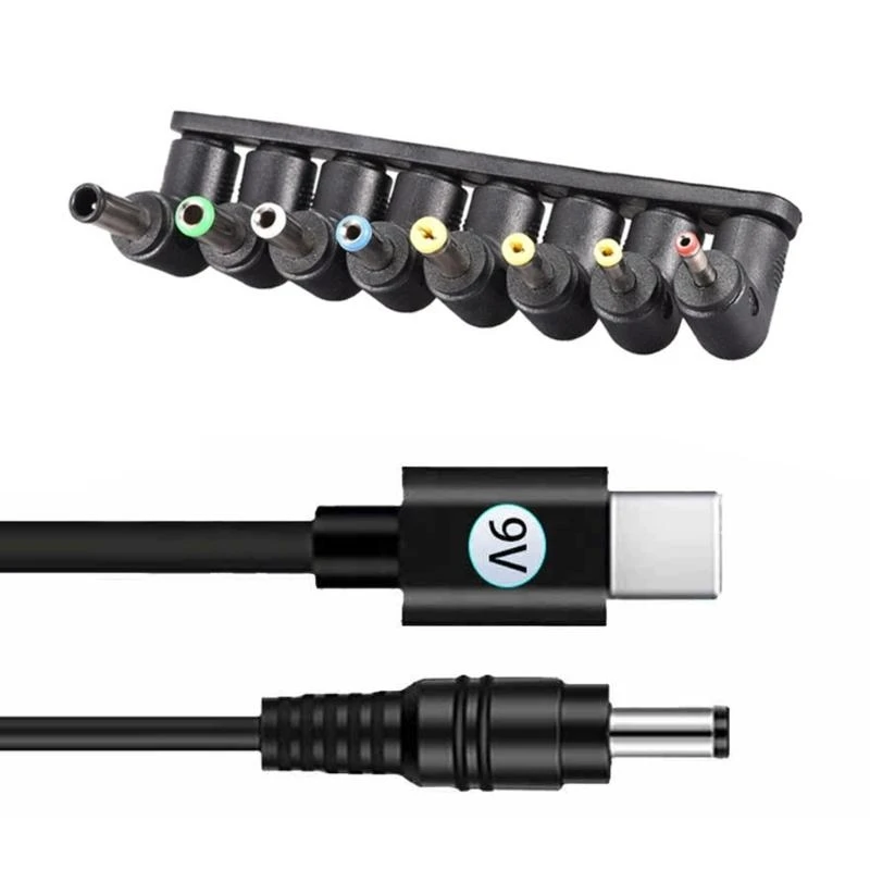 USB C DC5521 5.5x2.1mm Cable alimentación alimentación 3.3 pies fácil usar PD5V-20V Salida