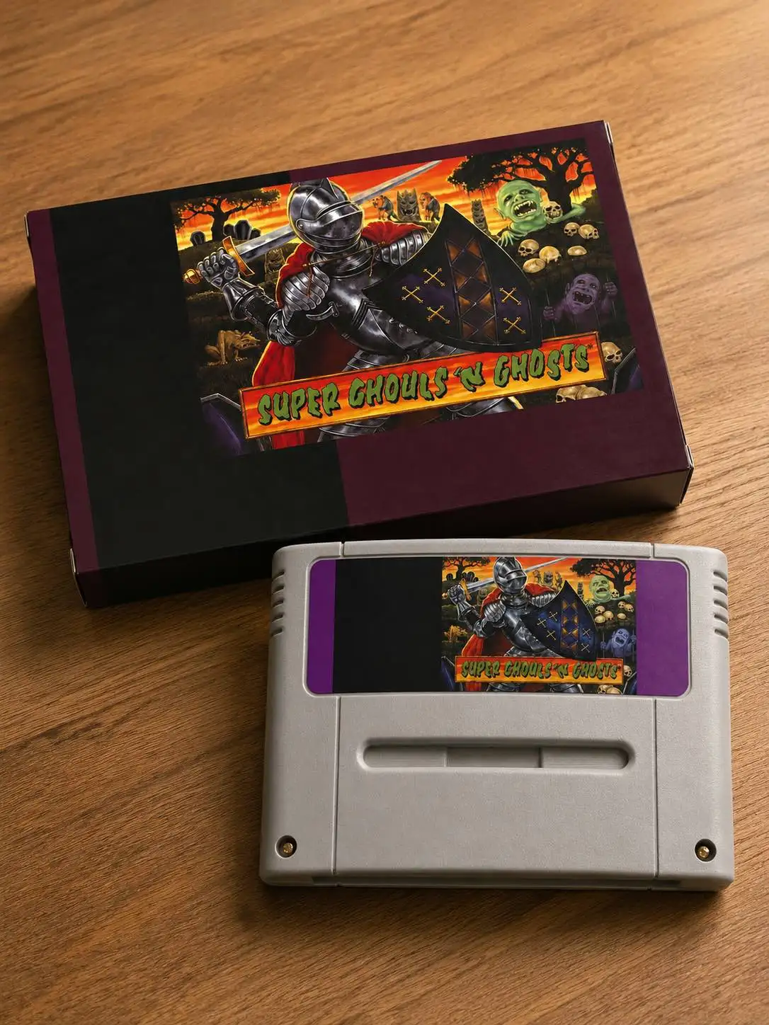 Super Ghouls N Ghosts 16-Bitowa Retro Reprodukcja Kasety, Hardcore Action Platformer, Wersja PAL z Opcją Pudełka Detalicznego CIB — zdjęcie produktu 7