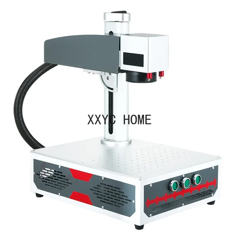 

M7 20W 30W 50W Desktop Mini Raycus Fiber Laser Marking Machine With Rotary Axis Metal Engraving