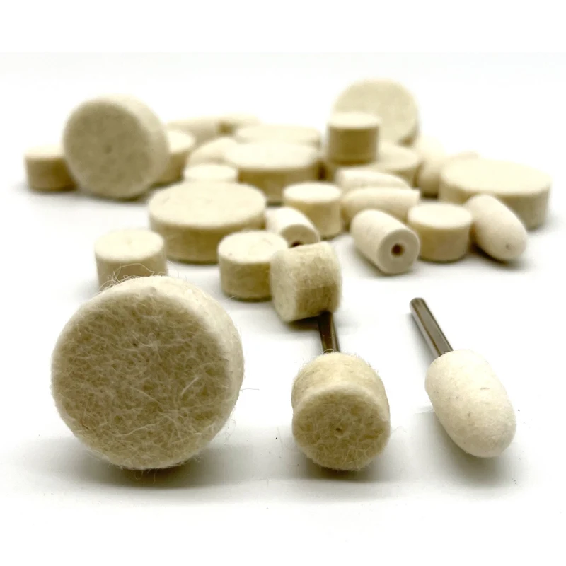 

Suitable for Proxxon Dremel Wool Felt Buffing Wheel Grinding Polishing Pad+3Pcs 3.17 mm Shanks Rotary Tool 25MM/13MM/10MM