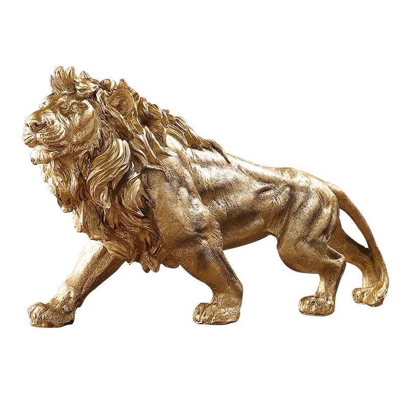 

Chinese style atmospheric lion resin decoration home office wine cabinet bookshelf TV cabinet model room decoration decoration