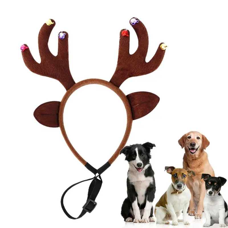 Christmas Antler Headband Dog Antler Headband Christmas Headwear for Puppy Reindeer Pet Costumes Accessories for Rabbits Pets