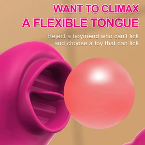 舌舐めバイブレーター2成人女性セックスおもちゃディルドバイブレータークリトリス刺激装置20速度バイブレーターセックス製品 10ボール付きの最高の販売ディルド-6
