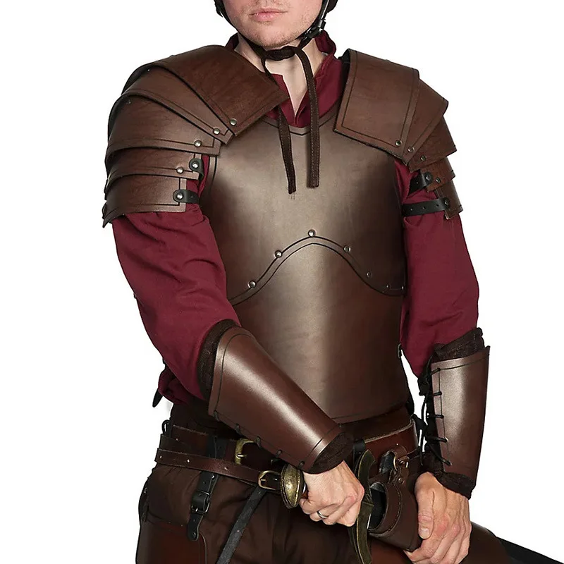 Nouveau Costume de guerrier de la Renaissance médiévale Vintage, armure en cuir, accessoires de Cosplay de fête