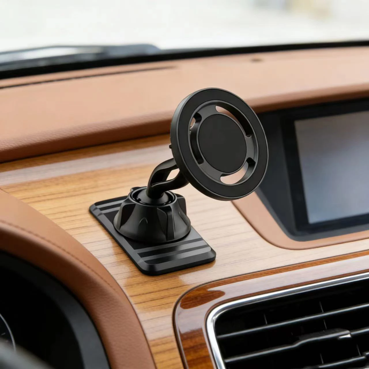 Suporte Magnético para Telefone de Carro, Montagem Giratória no Painel com Base Adesiva Forte, Suporte Universal para Todos os Celulares