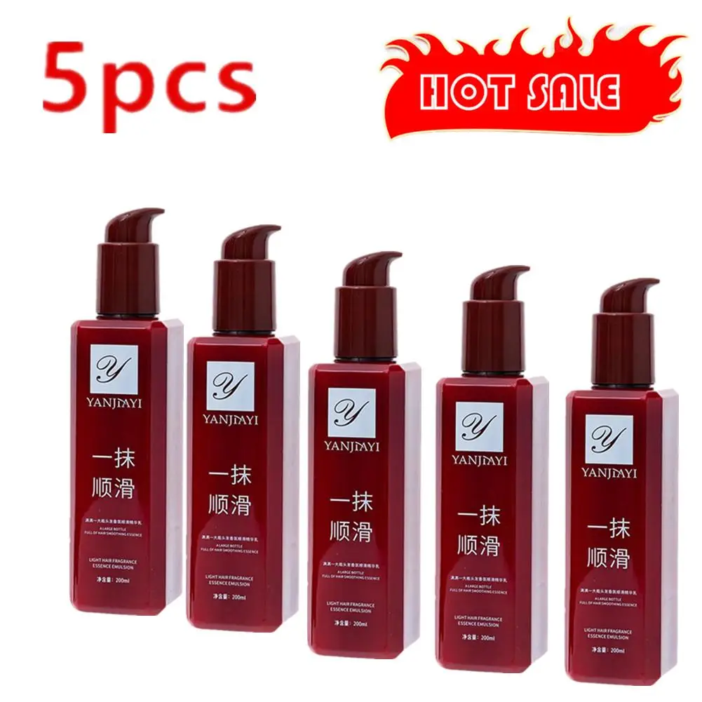 

5X 200ml Touchs Magics Hair Care Leave In Conditioner Straightening Leave In Serums Lightweight Hair Serums Hair Balm for Dry