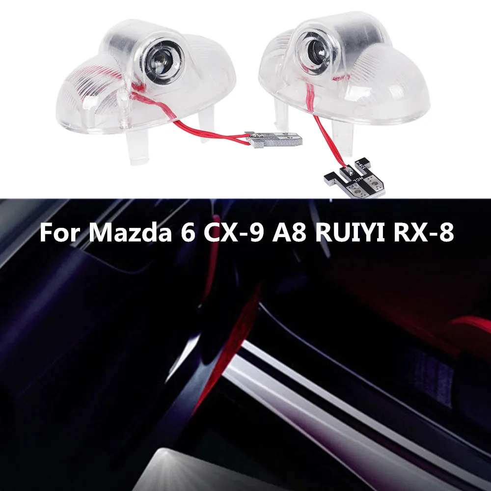 

2PC NEW LED Car Door Warning Ghost Shadow Welcome Light Accessories For MAZDA 6 CX-9 CX9 CX 9 A8 RUIYI RX-8 RX8 RX 8 MPV ATENZA