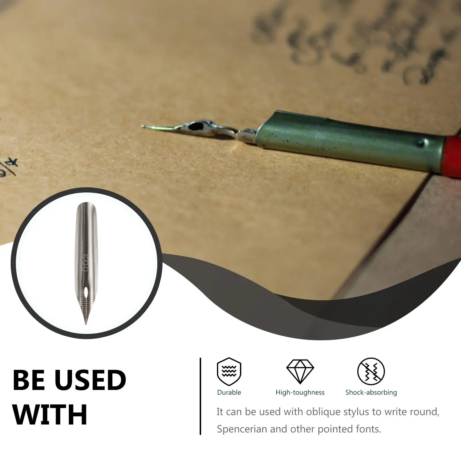 20 Pcs Stainless Steel Pen Nibs Calligraphy Accessories Writing Tools Lettering Practice Universal For Pens Signature Pen