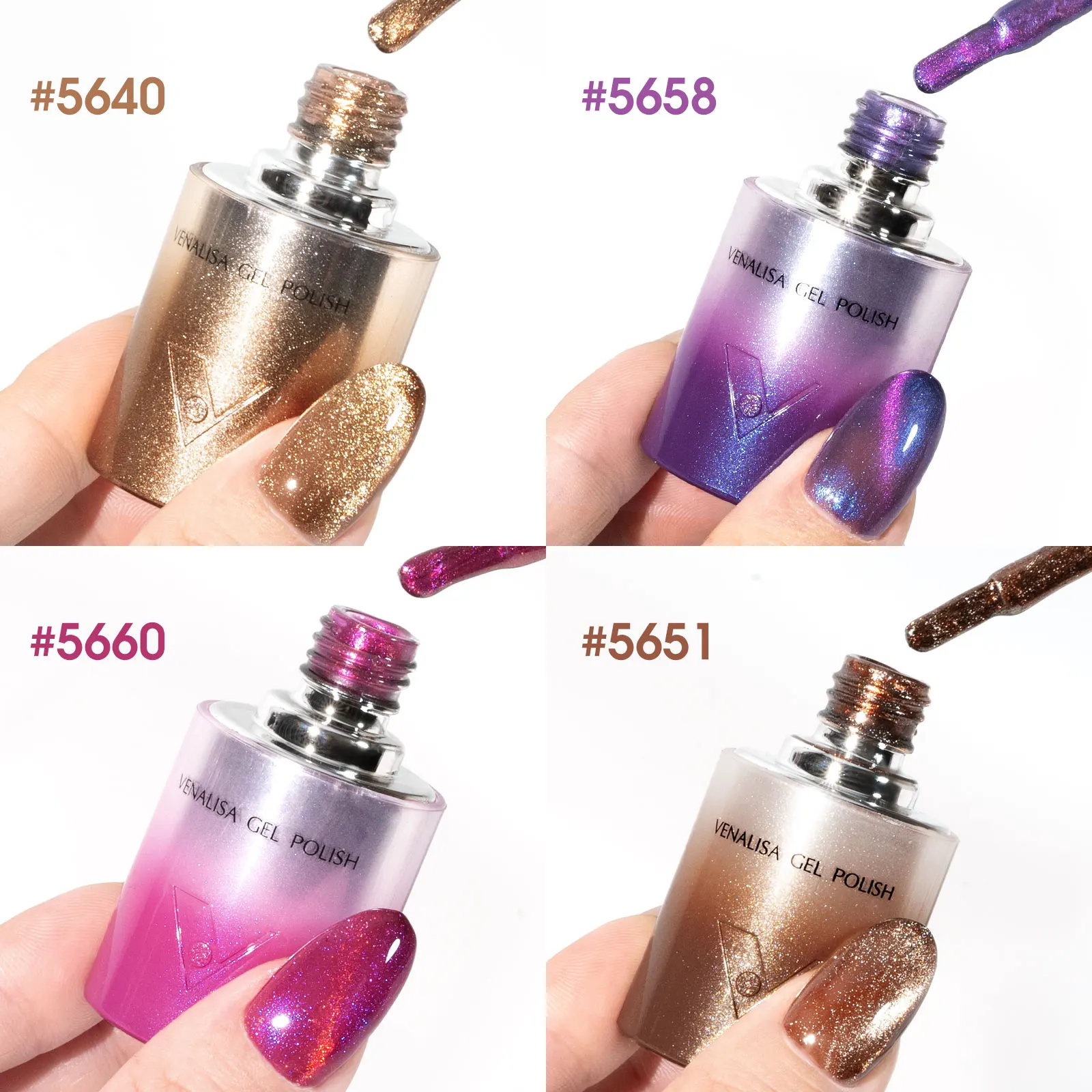 10D ماجيك القط العين هلام Venalisa TPO الحرة هيما الحرة جيل للأظافر البولندية المغناطيس نقع قبالة الأشعة فوق البنفسجية LED شبه دائم هلام مسمار الورنيش 10 مللي #1