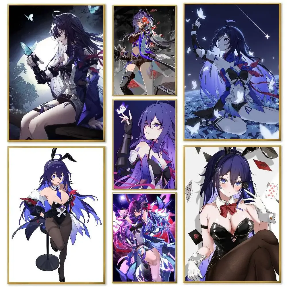 Seele Animated Game Honkai Star Rail Poster Art  Wall Waterproof Home Living Room Bedroom Bar Aesthetic Decoration