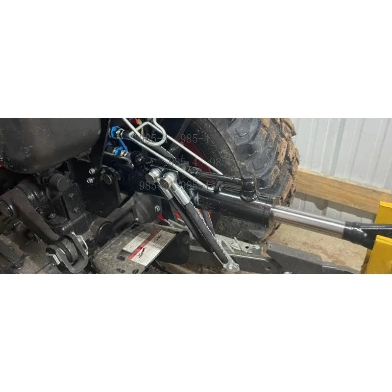 Hydraulic Top Link Cat.1-1, Two-Way Check Valve Cylinder with Locking Block and 2Pcs Connecting Hoses