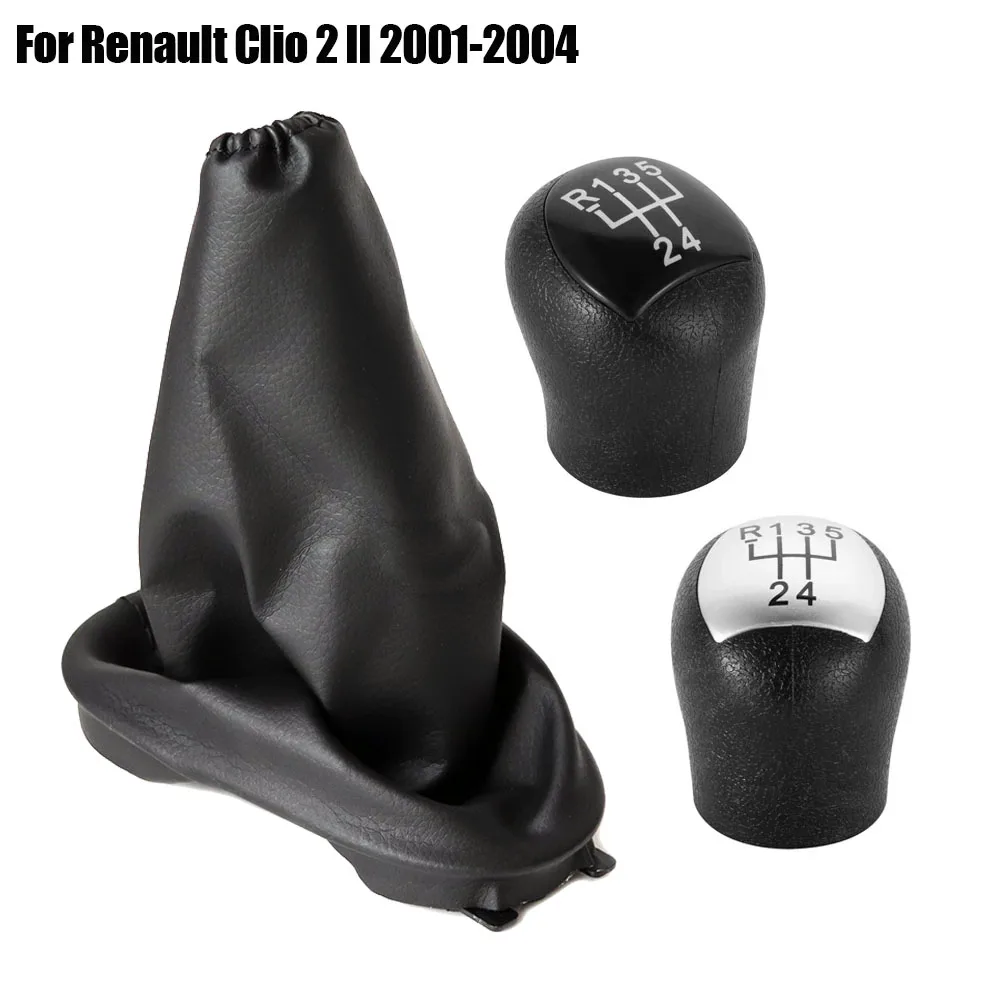 5 Speed for Renault Clio 2 II 2001-2004 / Megane 2 II 2002-2009 / Kangoo Gear Shift Knob Gaiter Boot Cover Case Lever Shifter