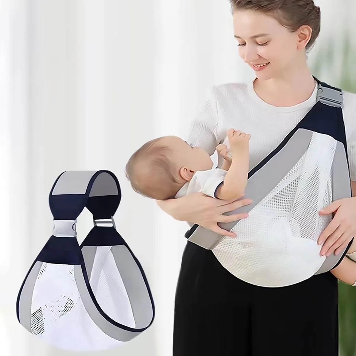 

Baby Straps for Babies To Go Out for Simple Turbans, Dual-purpose Breathable Multi-functional Newborn Mesh Straps