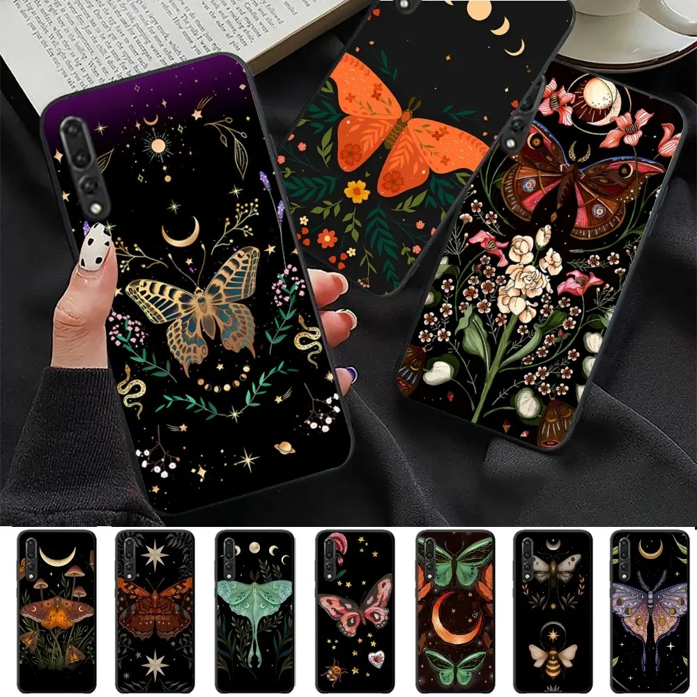 Forest Magical Moth Thistle Phone Case For Huawei P 8 9 10 20 30 40 50 Pro Lite Psmart Honor 10 Lite 70 Mate 20lite