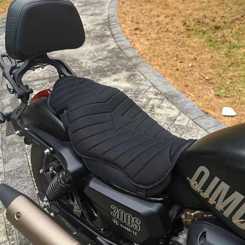 Saddle Style Motorcycle Seat Cushion Sunscreen  Air Seat Pad Waterproof Breathable Double Seat Cushion For Riding Accessories