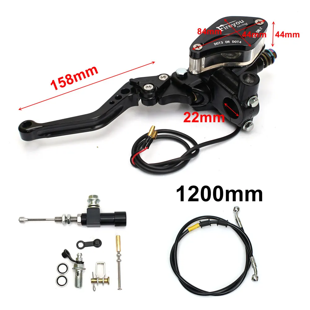 7/8 in Motorcycle Hydraulic Brake Clutch Kit Lever Master Cylinder Pump Oil Hose For Racing Yamaha Kawasaki Honda Suzuki Motos image 3