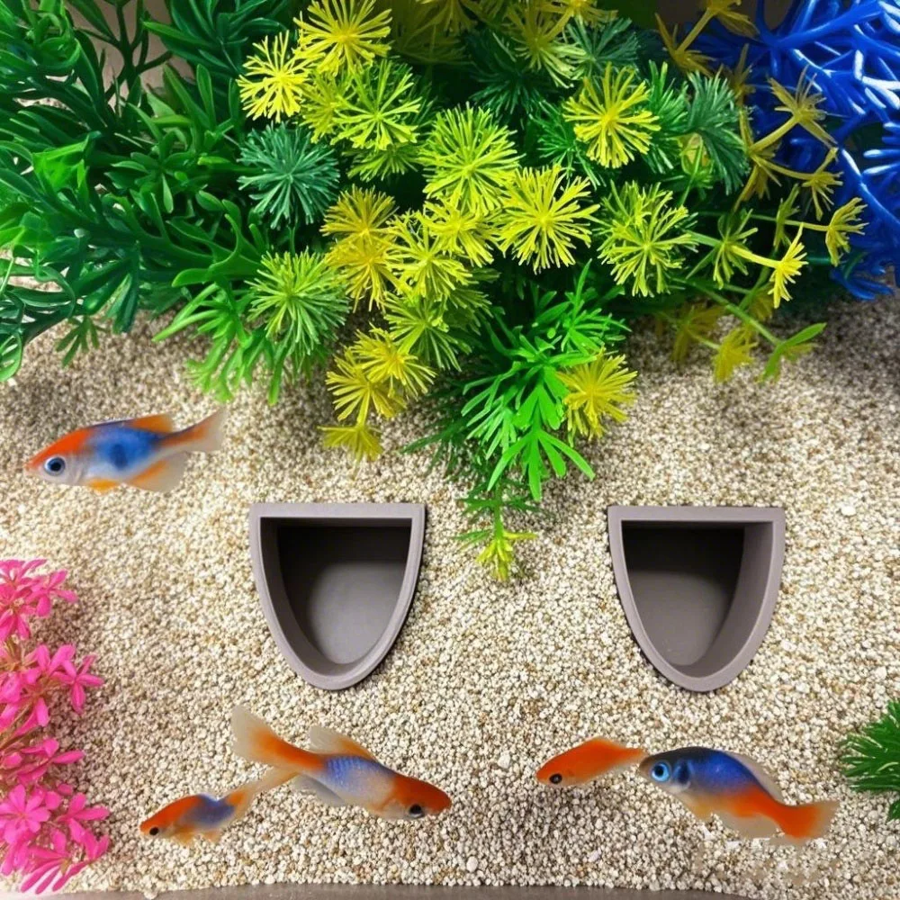 Double Opening Aquarium Cave Hideout- ABS Resin Fish Tank Decor for Corydoras & Kuhli Loaches, Natural Shelter Habitat - Image 3