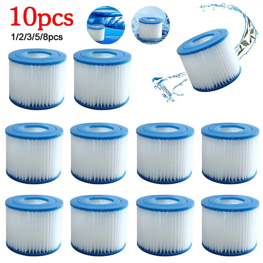 1-10pcs Replacement Swimming Pool Filter Fit for Flowclear Size VI Filter Cartridge Lay-Z-Spa - Miami Vegas Palm Springs