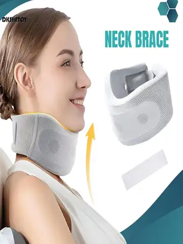 Soft Foam Neck Brace Support Adjustable Braces with Replacement Cover for Home School Office Travel