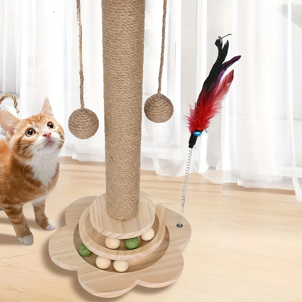 1roll Extra Long Cat Scratching Post Replacement Rope – Durable Anti-Tangle Sisal, Multi-Layer Climbing & Sofa Safety Design