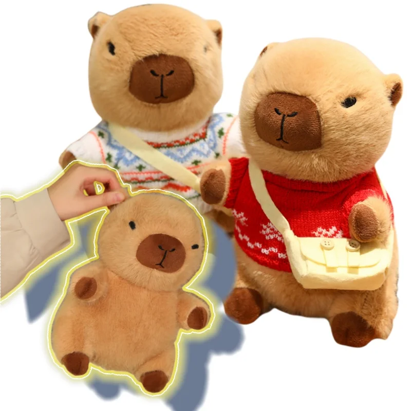 

Hot Sell New Capybara Plush Toys Cross-dressing Sweater Schoolbag Cartoon Decoration High Quality Animals Delicacy Stuffed Gift