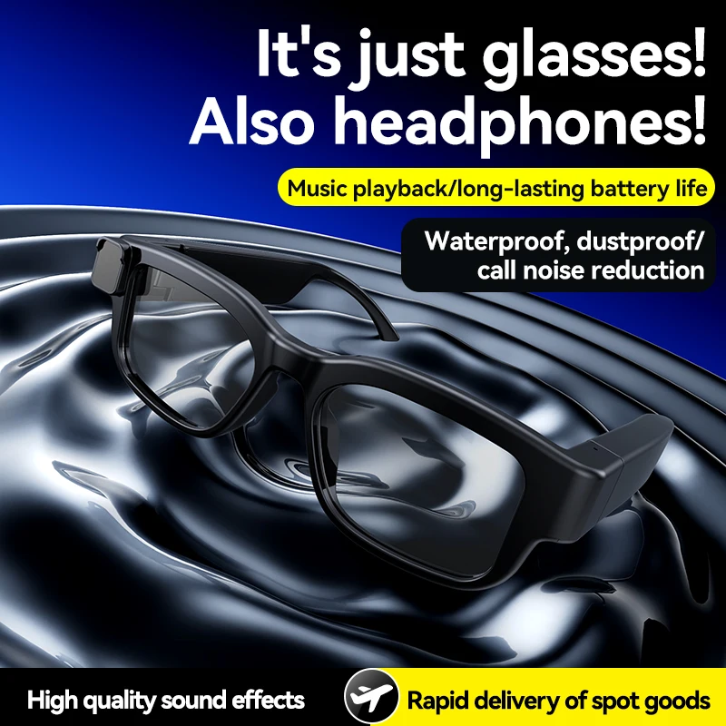 Bluetooth Smart Glasses Camera High-definition Photography Video Recording Voice Calling Listening To Music Glasses DropShipping