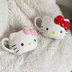Kawaii Anime Hello Kitty Action Figure Toys Gifts Creative Ceramic Cup Storage Bank Doll Christmas Gifts For Children