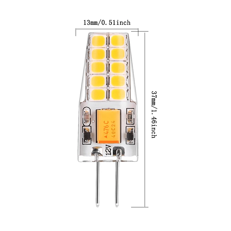 10 упаковок светодиодной лампы G4 AC DC 12 В светодиодная лампа G4 3 Вт 2835 SMD 20 светодиодная кукурузная светодиодная лампа G4 Свет 280 лм Замена галогенной лампы 30 Вт Прожектор