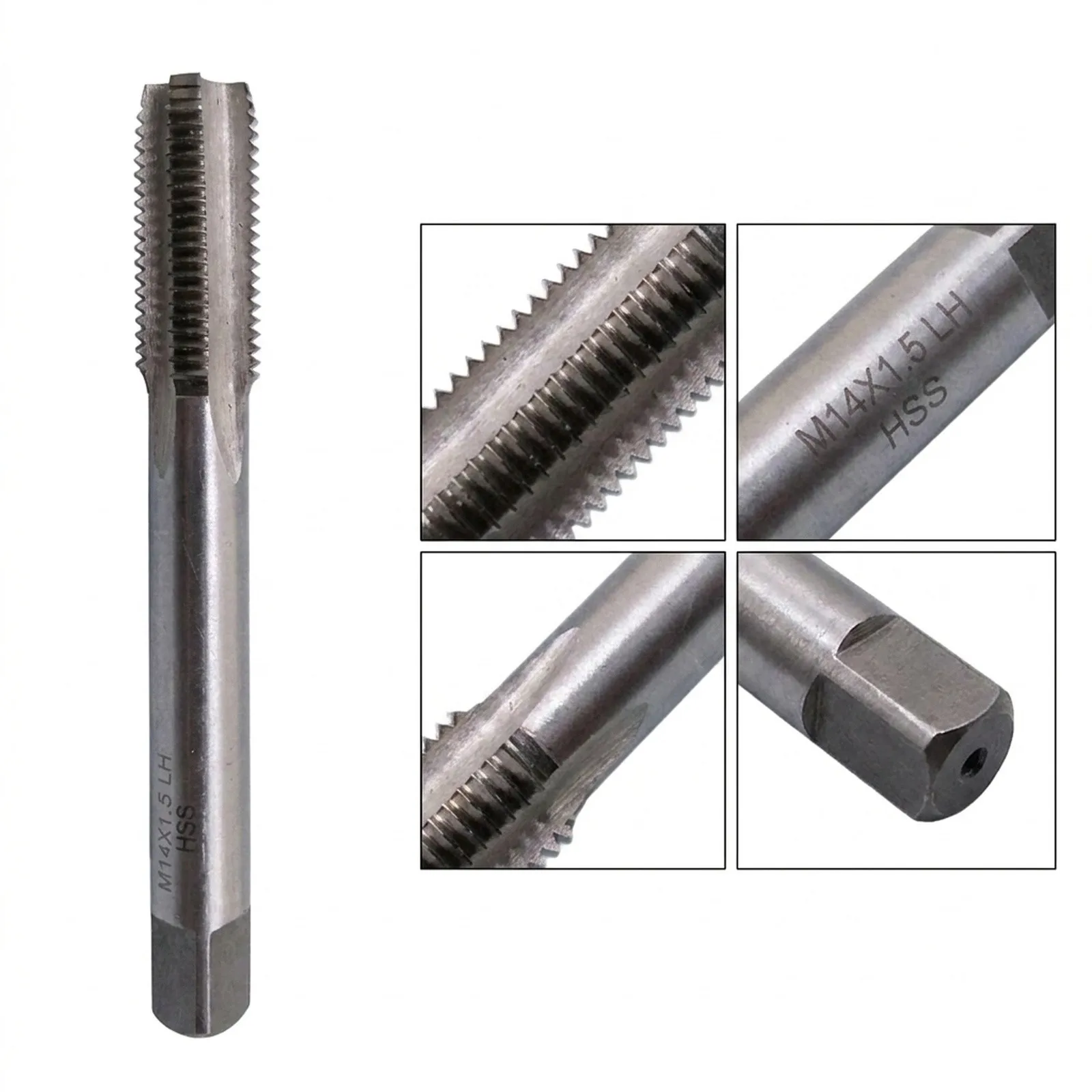Left Hand Thread for m14 Tap HSS Tapping Screw Removal 1.5mm Pitch Metric Thread 14mm High Steel 94mm Length Left