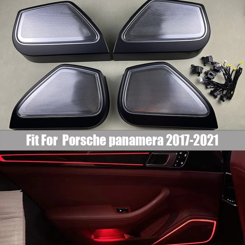 Replace Interior Atmosphere Light for Porsche Panamera 2017 2018 2019 2020 2021 7 Colors Ambient Light 4 Doors Speaker Lamp