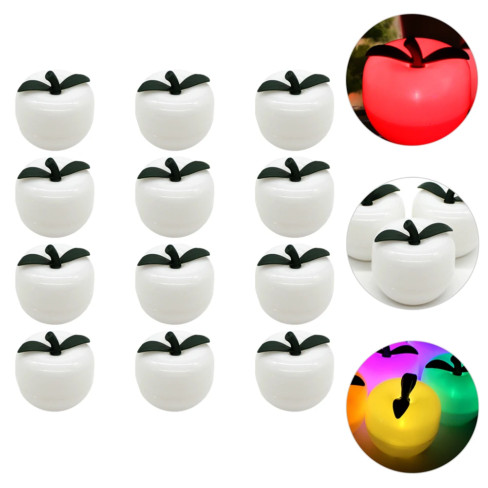 

12PCS Simulated Fruit Lamp Decorations Creative Light Plastic Shape Indoor Scene Easter Adornment Home Bedroom Bar Shop Warm