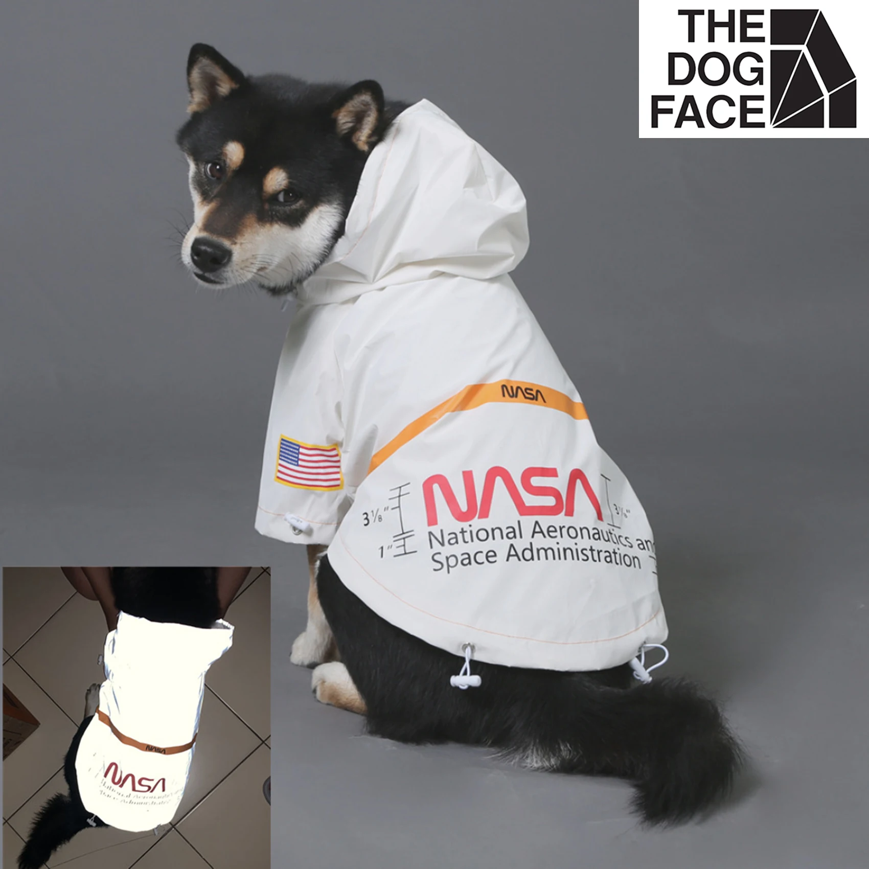 Print Polyester Dog Jacket Adjustable Raincoat Waterproof Costume Cool for Puppy Cute Dogs Astronaut Pet Accessories Supplier