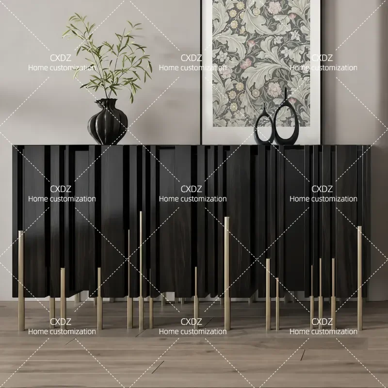 Medieval Style Painted Dining Side Cabinet Entryway Porch Storage Unit Living Room Wall Mounted Locker Decorative Cupboard