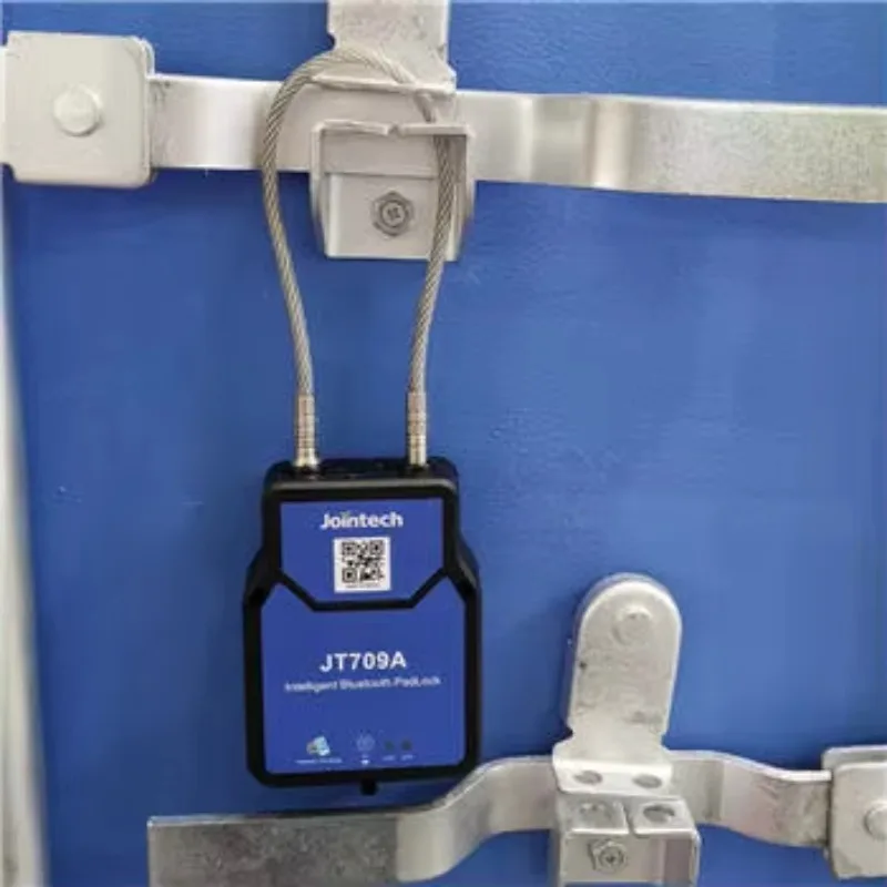 جديد في المخزون Jointech Jt709A قفل البضائع اللوجستية لتحديد المواقع المقتفي الذكية Ble لتحديد المواقع تتبع قفل عربة قفل إلكتروني الملاحة