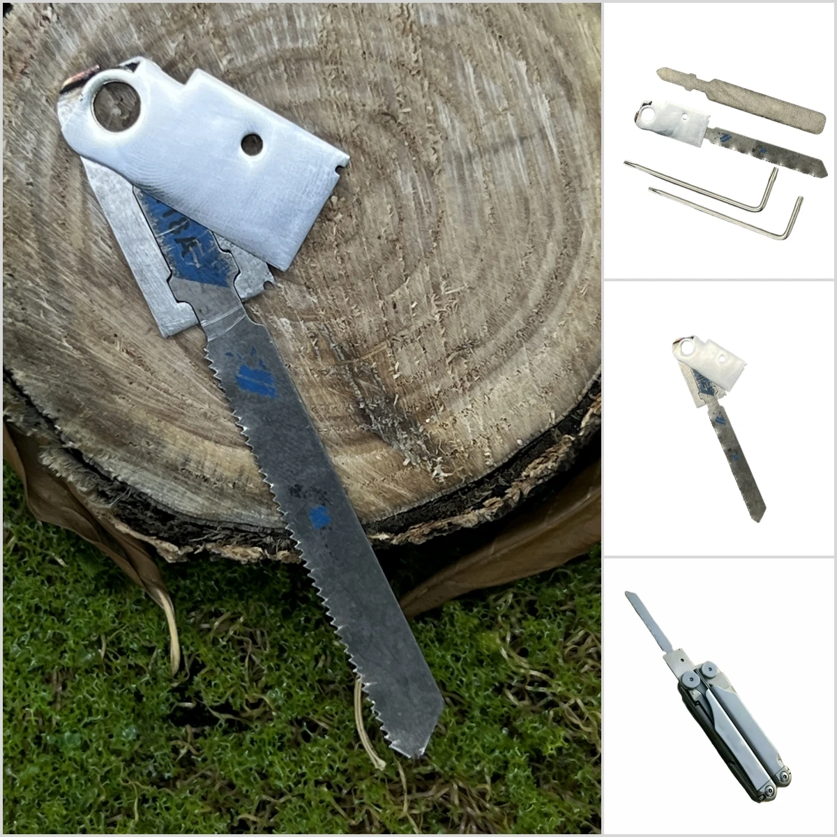 

1 set 440C Stainless Steel T-Shank Holder with Metal Saw File For Leatherman Charge TTI Wave Signal CNC DIY Accessories