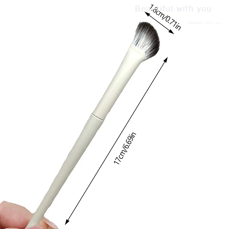 1 Stuks Half Waaiervormige Neus Schaduw Borstel Markeerstift Blush Make-Up Kwasten Fit Neus Oogcontour Vrouwen Facial beauty Tools