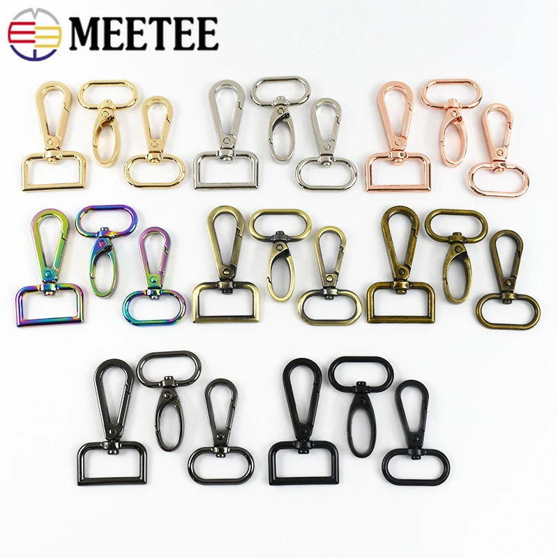 5/10/20Pcs 20-38mm Metal Buckles For Bag Strap Swivel Lobster Clasp Dog Collar Belt Buckle Keychain Snap Hooks DIY Accessories