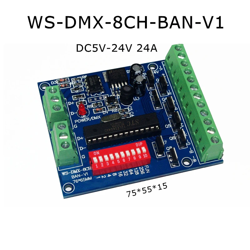 4CH RGBW DMX512 Controller, dmx 512 dimmer,LED DMX512 decoder for RGBW strip