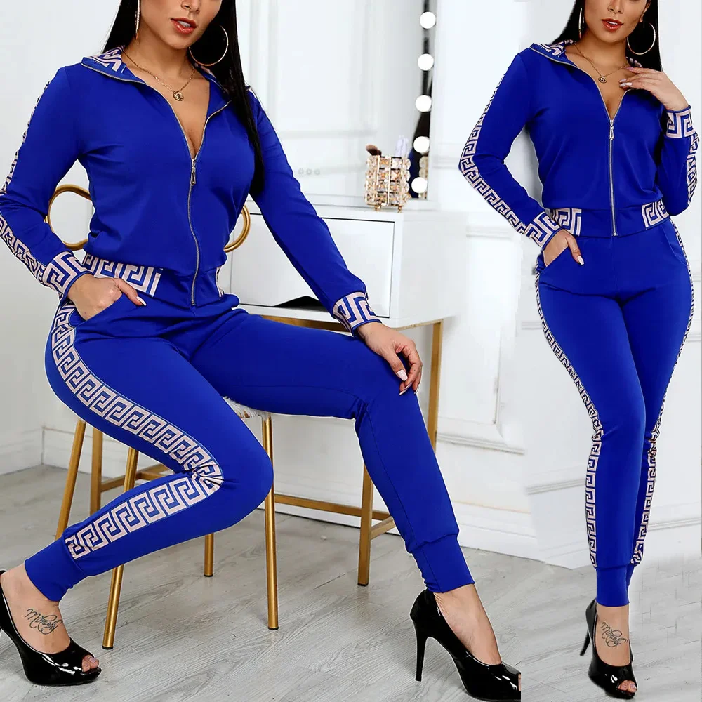 2023 Women Two Piece Set Outfits Autumn Women's Tracksuit Zipper Top And Pants Casual Sport Suit 2 Piece Woman Set