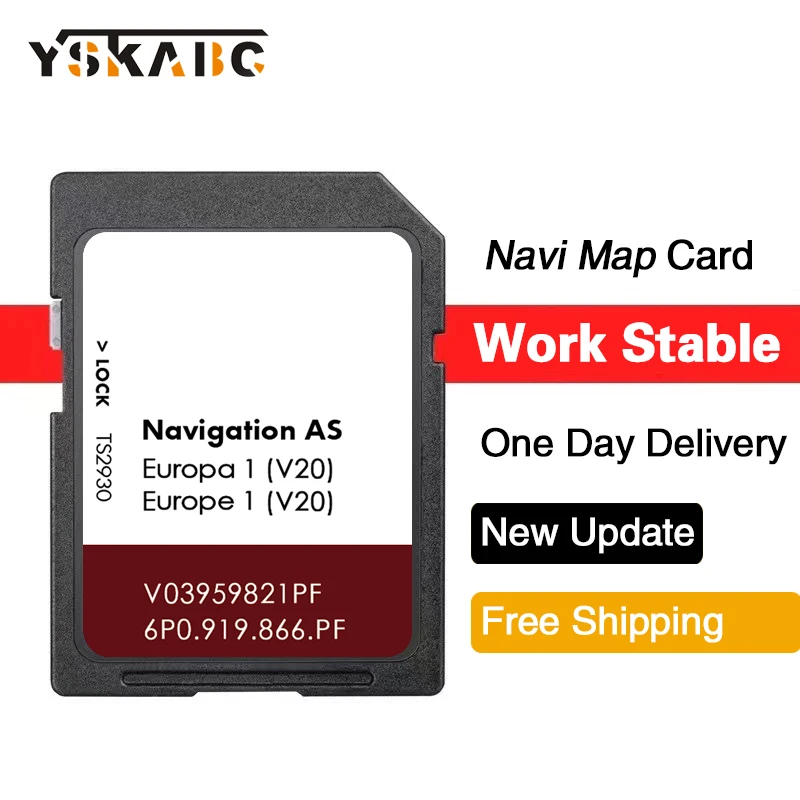 

UK Europe AS V20 Ateca Navi System 2025 Maps Sat Nav Navigation GPS SD Card 32GB for Seat AS Navi GPS Tracker