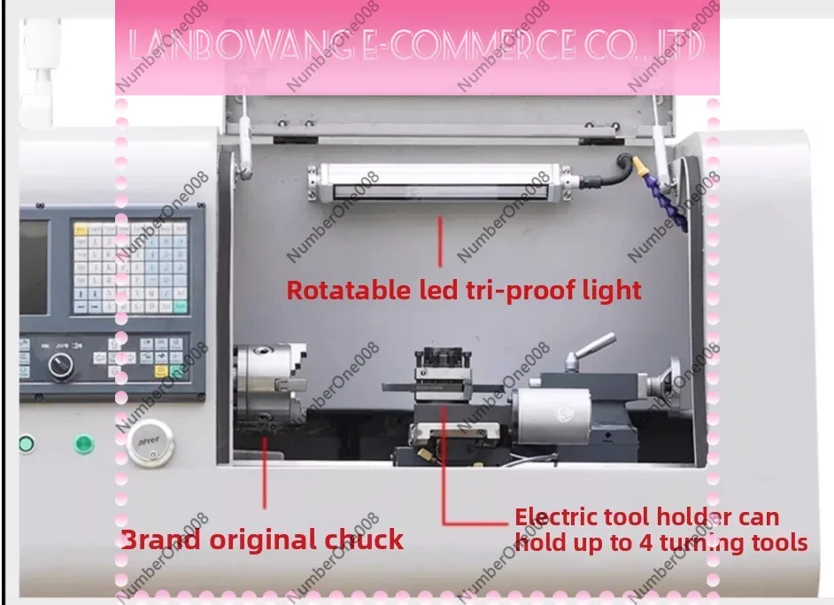 Small CNC Turning Lathe CNC210 Light Duty Automatic Precision Metal Benchtop Machine
