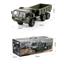 Remote Control Scale Wheeled Truck 1:16 Remote Control Vehicle Model Six Wheel Drive WiFi Cameras Simulation Military Card Rc