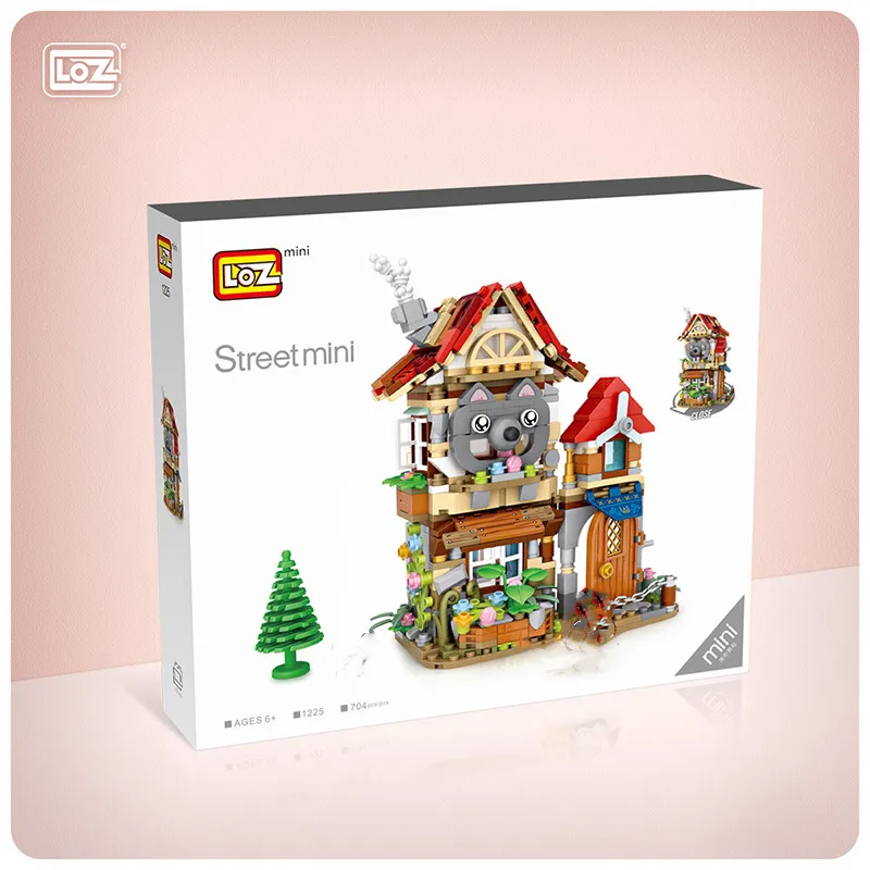 709 Pcs+LOZ MINI Blocks/loques Funny Folding Toys Forest Cabin/dwarf Huf Model Diy Toys for Kids Office Exhibition Small Toys