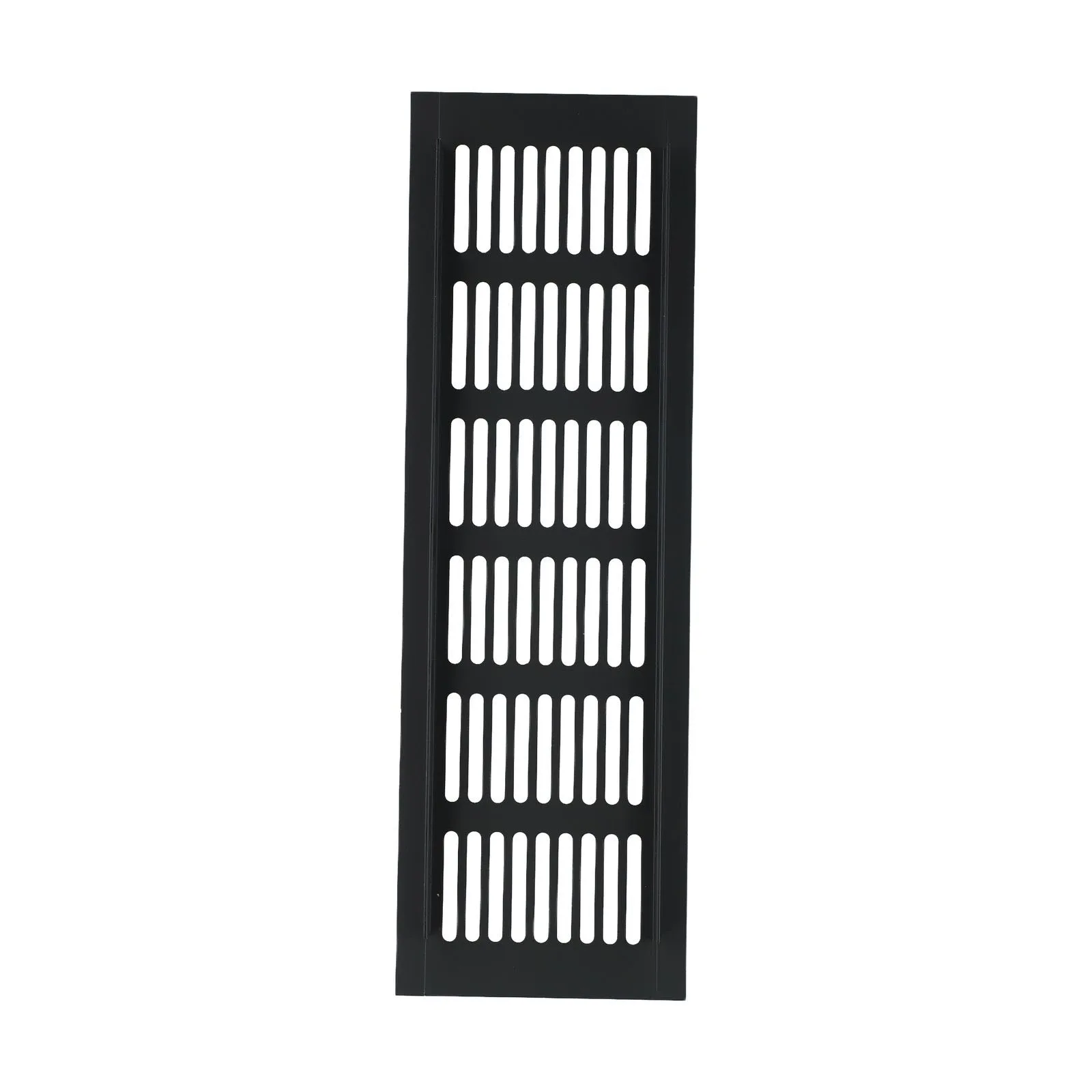 1pc Aluminum-Alloy Black Rectangular Air Vent Ventilation Grille Cover For Cabinet/Wardrobe/Cupboard Home Improvement Accessory