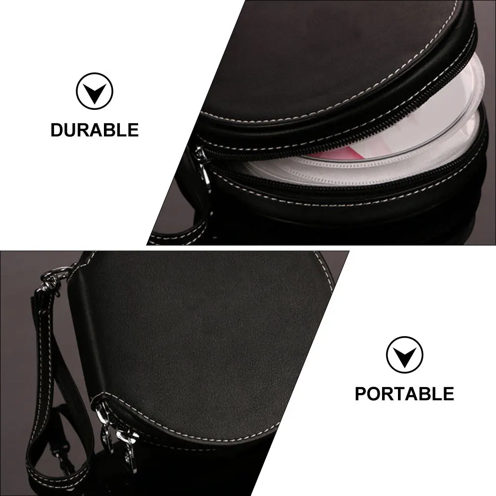 

1Pcs Car Cd Storage Bag Black Portable Zipper Pouch Cd Organizer for Car Home Travel Dvd Storage Holder Lightweight